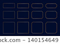 Simple, luxurious gold decorative frame set. 140154649