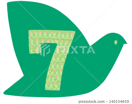 數字7和一隻鳥 數字7和一隻鳥 140154659