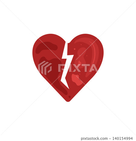Broken heart relationship illustration Broken heart relationship illustration 140154994