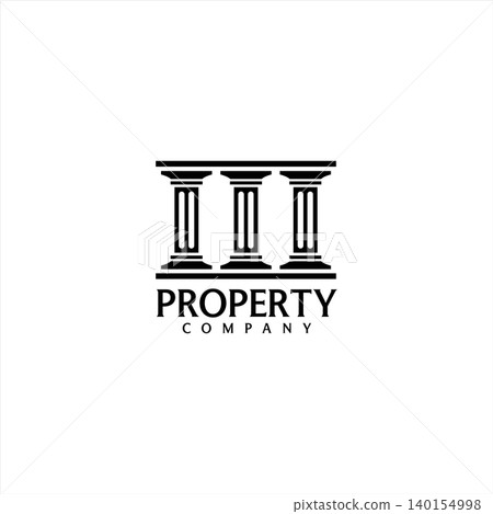 Ancient Pillar column logo design 140154998