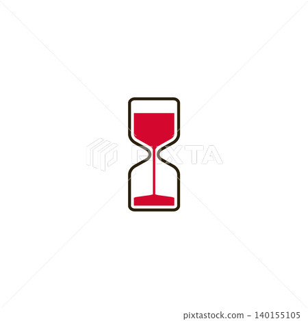 Traditional antique hourglass logo design 140155105