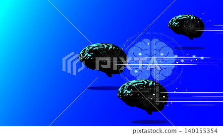 以人腦為圖案的背景,象徵人工智慧和科技(留有文字空間)。 以人腦為圖案的背景,象徵人工智慧和科技(留有文字空間)。 140155354
