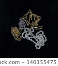 Precious metals, gold bars, rings, necklaces, ornaments, gemstones 140155475