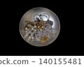 Precious metals, gold bars, rings, necklaces, ornaments, gemstones 140155481