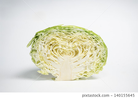 Cross section of cabbage cut in half Cross section of cabbage cut in half 140155645