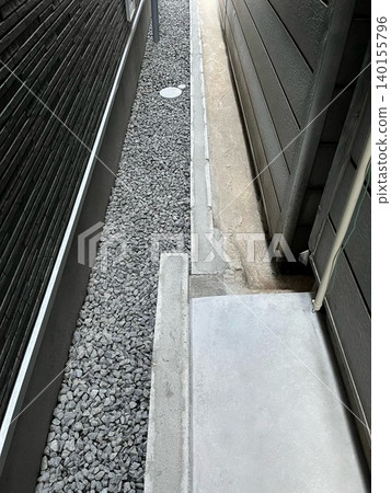 The gap between a detached house and the neighboring house The gap between a detached house and the neighboring house 140155796