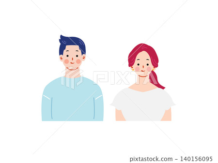 A young man and woman clipart A young man and woman clipart 140156095