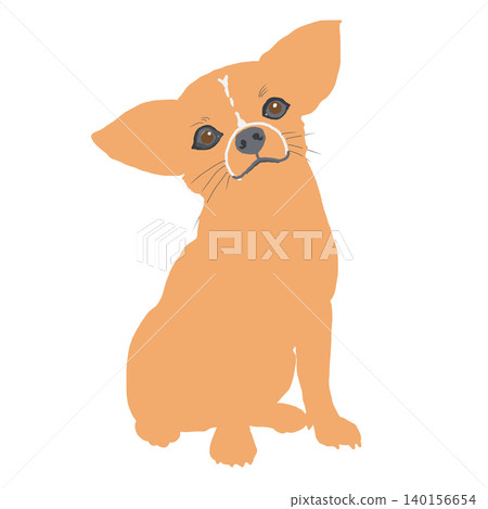 Illustration of a Chihuahua tilting its head (Transparent background/PNG/JPEG) Illustration of a Chihuahua tilting its head (Transparent background/PNG/JPEG) 140156654