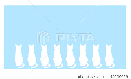 Cat silhouette illustration material Cat silhouette illustration material 140156659