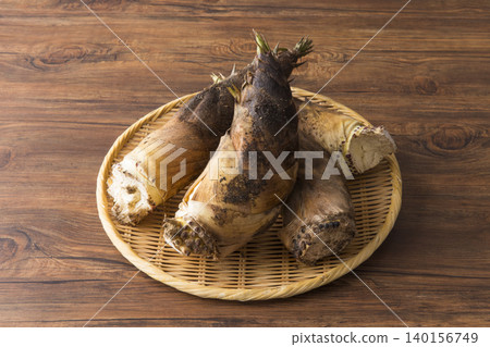 Bamboo shoots served in a colander Bamboo shoots served in a colander 140156749