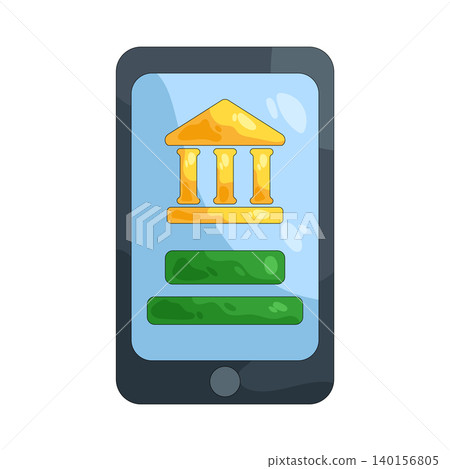 Illustration of Mobile banking Illustration of Mobile banking 140156805
