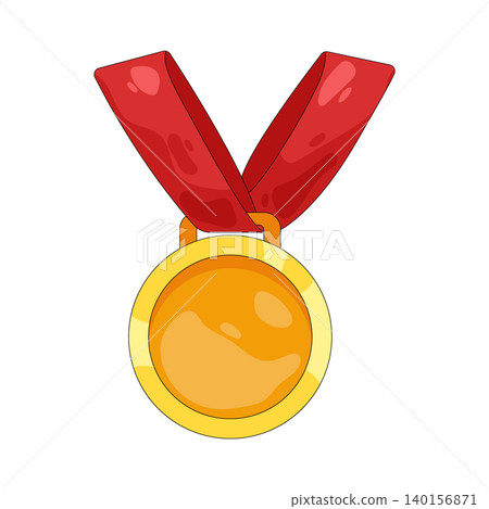 Illustration of gold medal 140156871