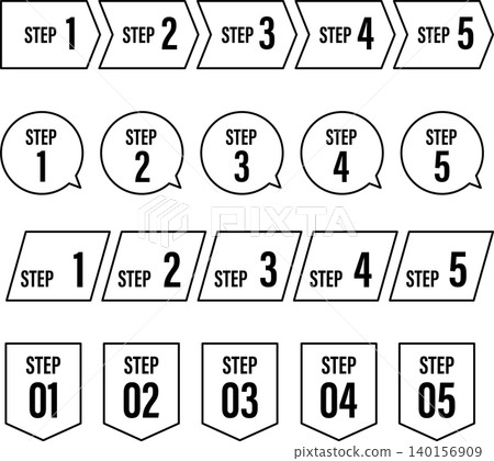 Numbered bullet points, checklist steps, and flowchart template Numbered bullet points, checklist steps, and flowchart template 140156909