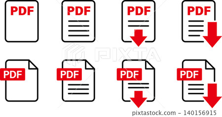 PDF 文件圖示插圖 PDF 文件圖示插圖 140156915