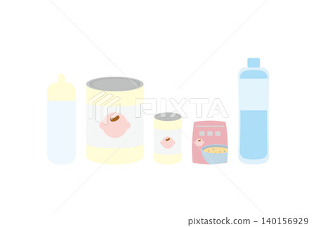嬰兒災難準備用品插圖集 140156929