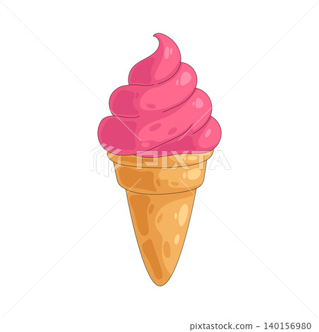 Illustration of ice cream cone Illustration of ice cream cone 140156980