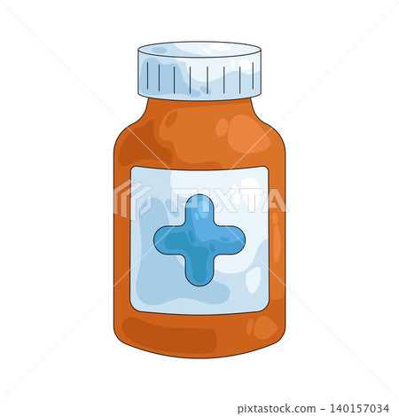 Illustration of pill bottle Illustration of pill bottle 140157034