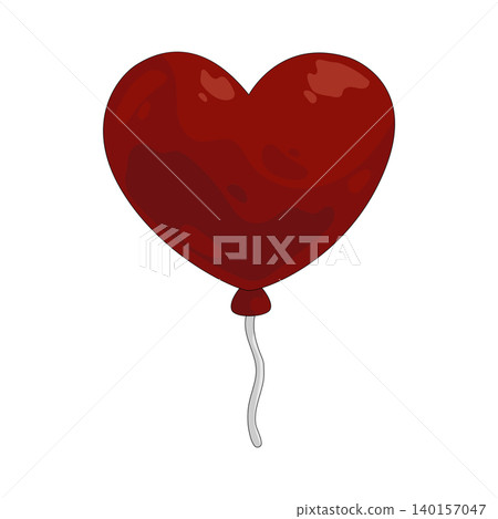 Illustration of heart shaped balloon Illustration of heart shaped balloon 140157047