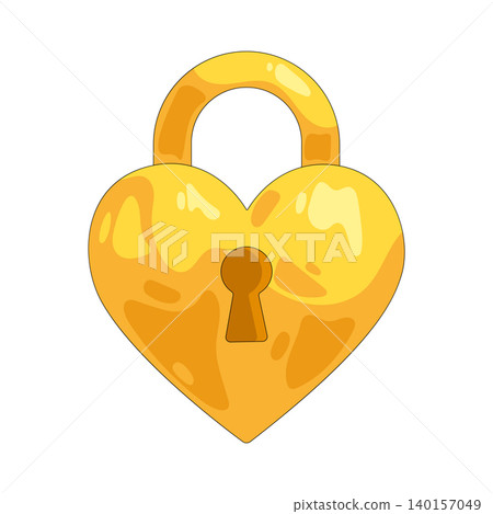 Illustration of heart padlock Illustration of heart padlock 140157049