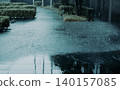 暴雨中的市中心景象 140157085