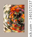 Spinning Orange Flowers Abstract Background 140157237