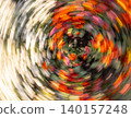 Spinning Orange Flowers Abstract Background 140157248