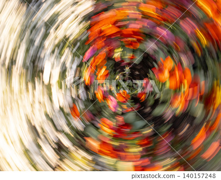 Spinning Orange Flowers Abstract Background Spinning Orange Flowers Abstract Background 140157248