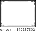 Antique design frame/star/black/illustration/material 140157302