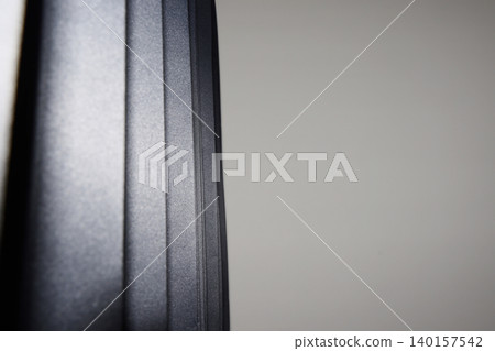 Room with black curtains 140157542