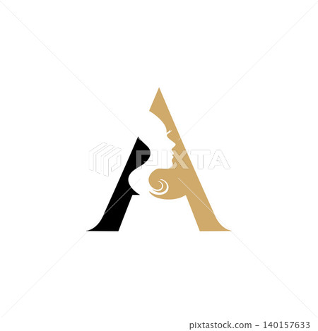A letter luxury woman makeup logo design A letter luxury woman makeup logo design 140157633