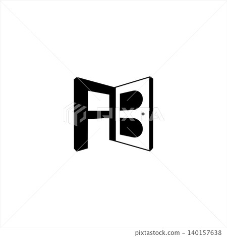 AB letter door home building logo design 140157638