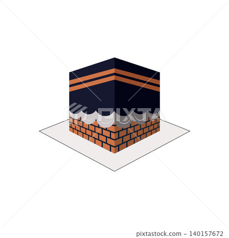 Ka'bah islamic building illustration Ka'bah islamic building illustration 140157672