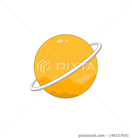 Ringed planet illustration design Ringed planet illustration design 140157691