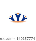 Bridge connection people logo design 140157774