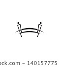 Bridge connection people logo design 140157775