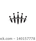 Bridge connection people logo design 140157778