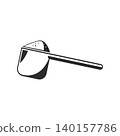 black measuring spoons icon  vector element design 140157786
