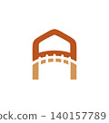 A letter bridge arch logo design 140157789