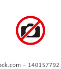 Camera forbidden warning vector symbol design 140157792