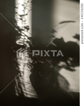 Intricate shadows and glass caustic effect on a floral bouquet still life. 140158280