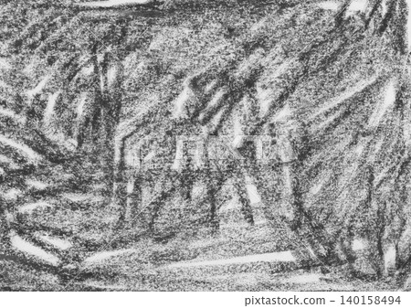 Rough, graphite-like noise background; pencil and charcoal smudges; crayon and rough brushstroke textures. 140158494