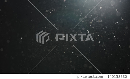 Slow motion real dust particles floating mid air over dark background 140158880