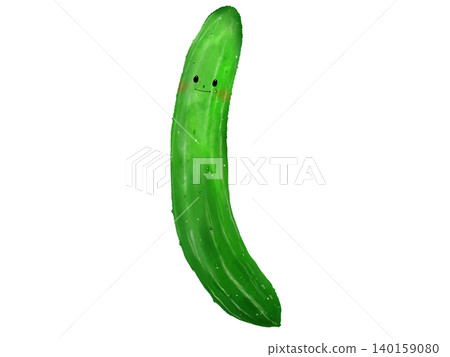 Cute cucumber illustration, watercolor style, hand-drawn. Cute cucumber illustration, watercolor style, hand-drawn. 140159080