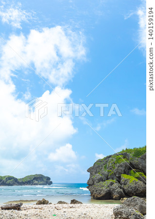 The remote Apogama and the sea (vertical) The remote Apogama and the sea (vertical) 140159194