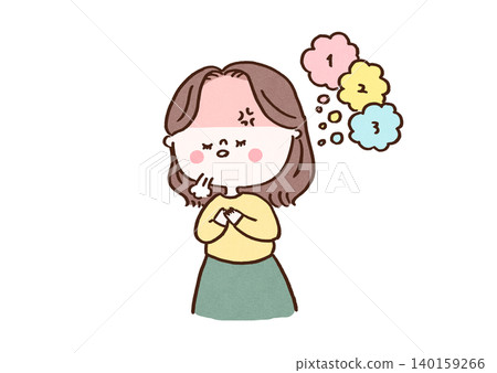 A woman counts and takes deep breaths while feeling angry (anger management) A woman counts and takes deep breaths while feeling angry (anger management) 140159266