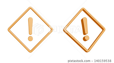 A 3D icon of a yellow diamond-shaped exclamation mark. A UI element representing a warning, alert, or system error. A 3D icon of a yellow diamond-shaped exclamation mark. A UI element representing a warning, alert, or system error. 140159538