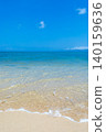 The sea at the water's edge in Onna Village 140159636