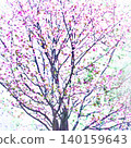 A lovely, picture-perfect multiple exposure photograph of cherry blossoms taken with a camera. 140159643