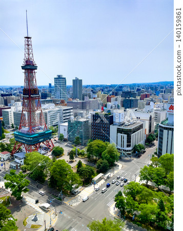 Sapporo TV Tower Urban Landscape Olympic Marathon Sapporo TV Tower Urban Landscape Olympic Marathon 140159861