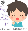 一個年輕人跑調地唱歌。 140160010